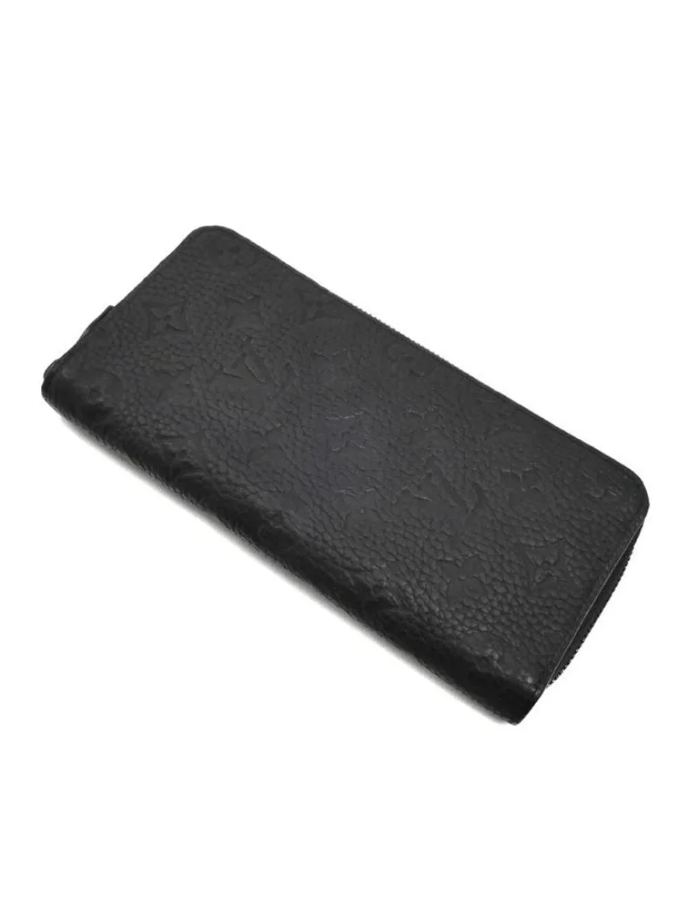 Louis Vuitton Zippy Wallet Vertical Zip Around Monogram Taurillon Black